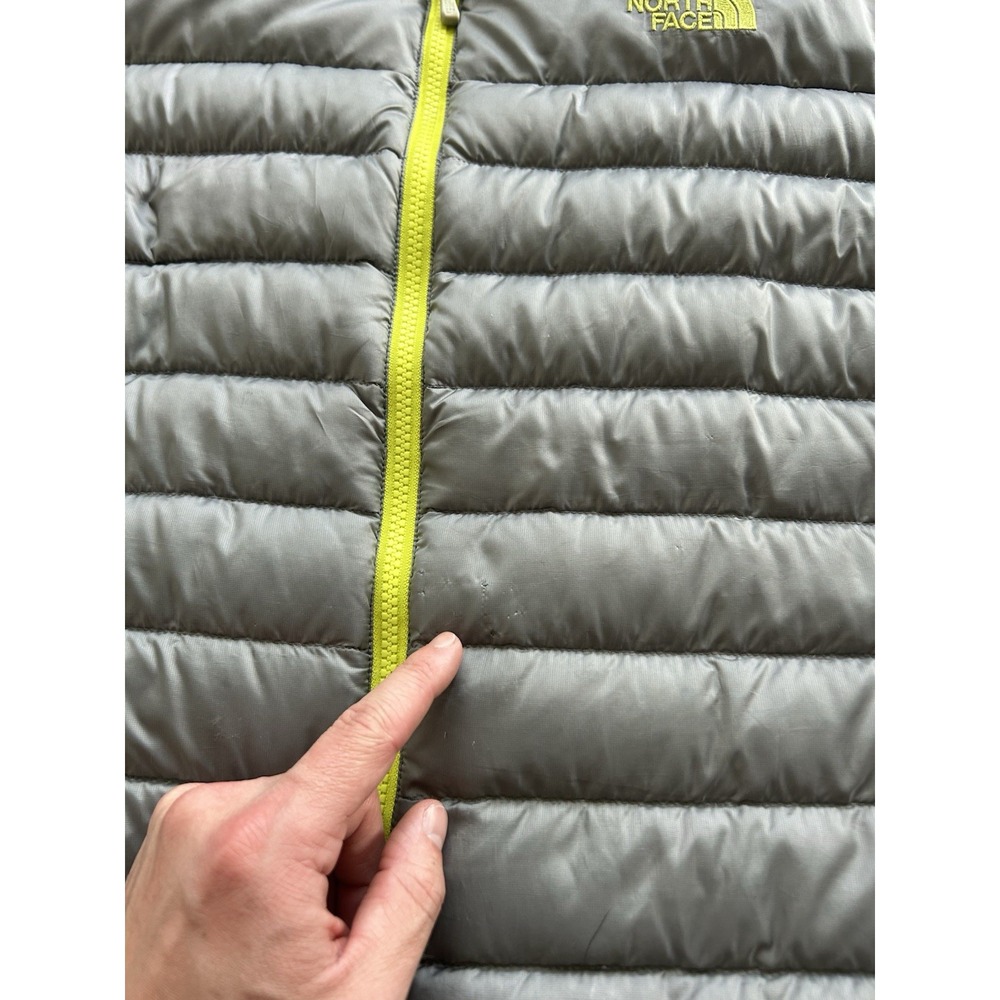 The North Face Jacket Mens Large Gray 550 Down Puffer Full Zip Insulated Winter - Picture 4 of 10
